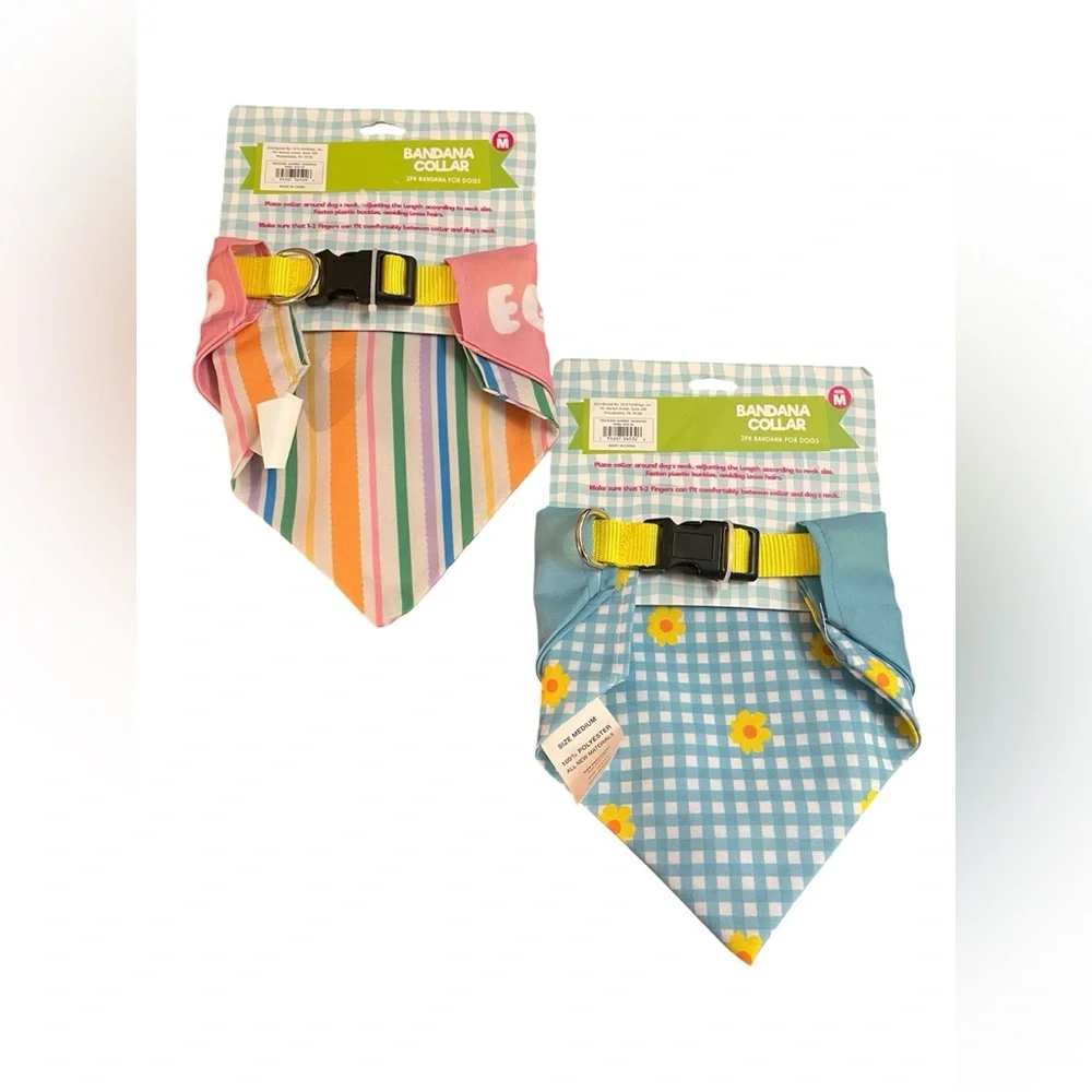 Colorful Dog Bandana Set with Fun Graphics